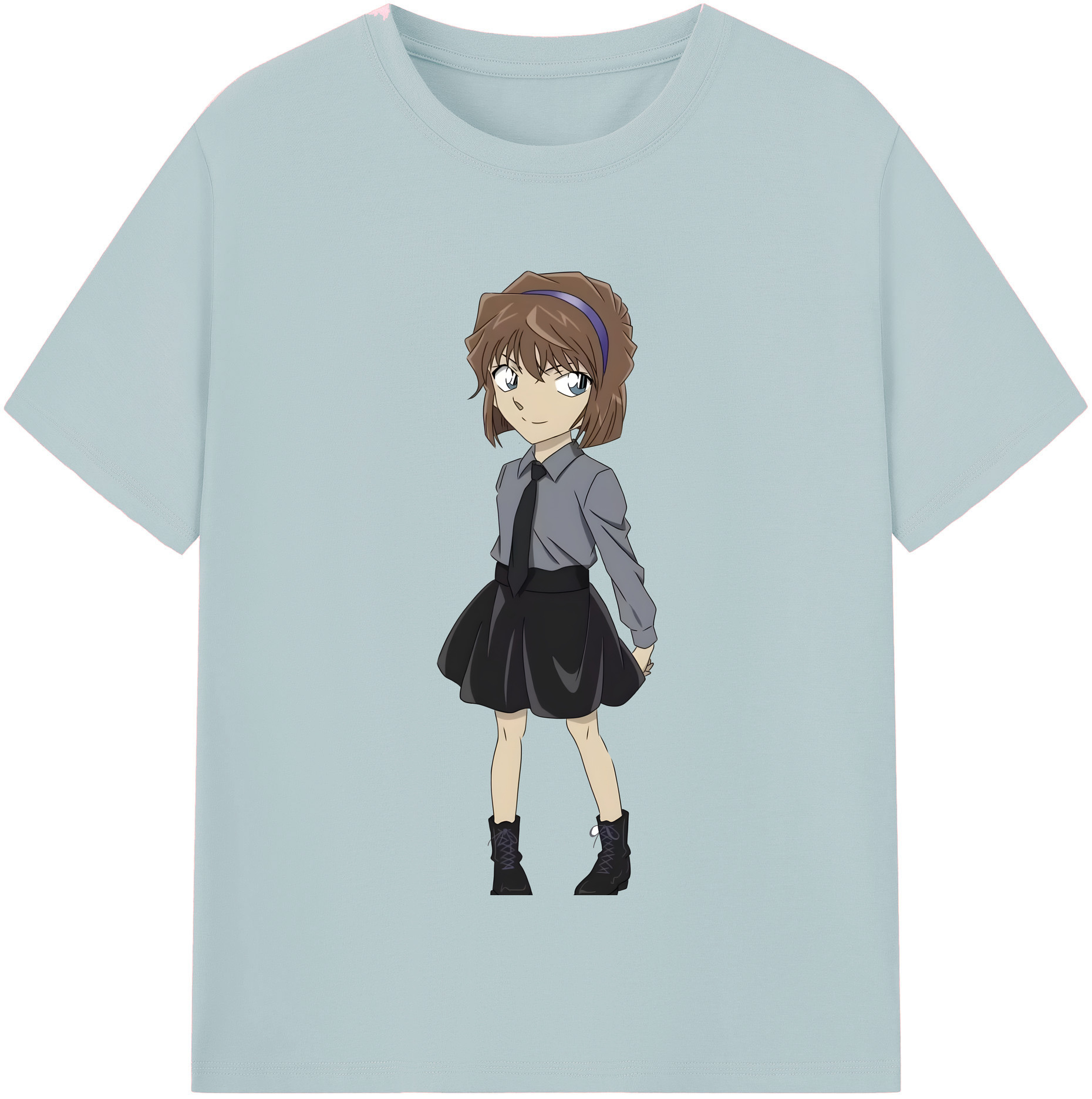 （画像用） 名探偵コナン 灰原 哀 はいばら あい Detective Conan Anita Hailey、Vi Graythorn Haibara Ai 綿100％半袖Tシャツ（フロントプリント）